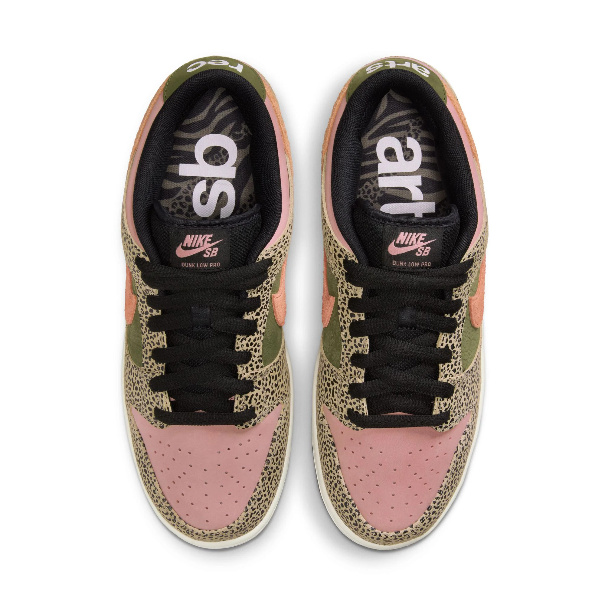Nike SB Dunk Low Pro - Khaki / Amber Brown - Rough Green - Rust Pink - Image 3