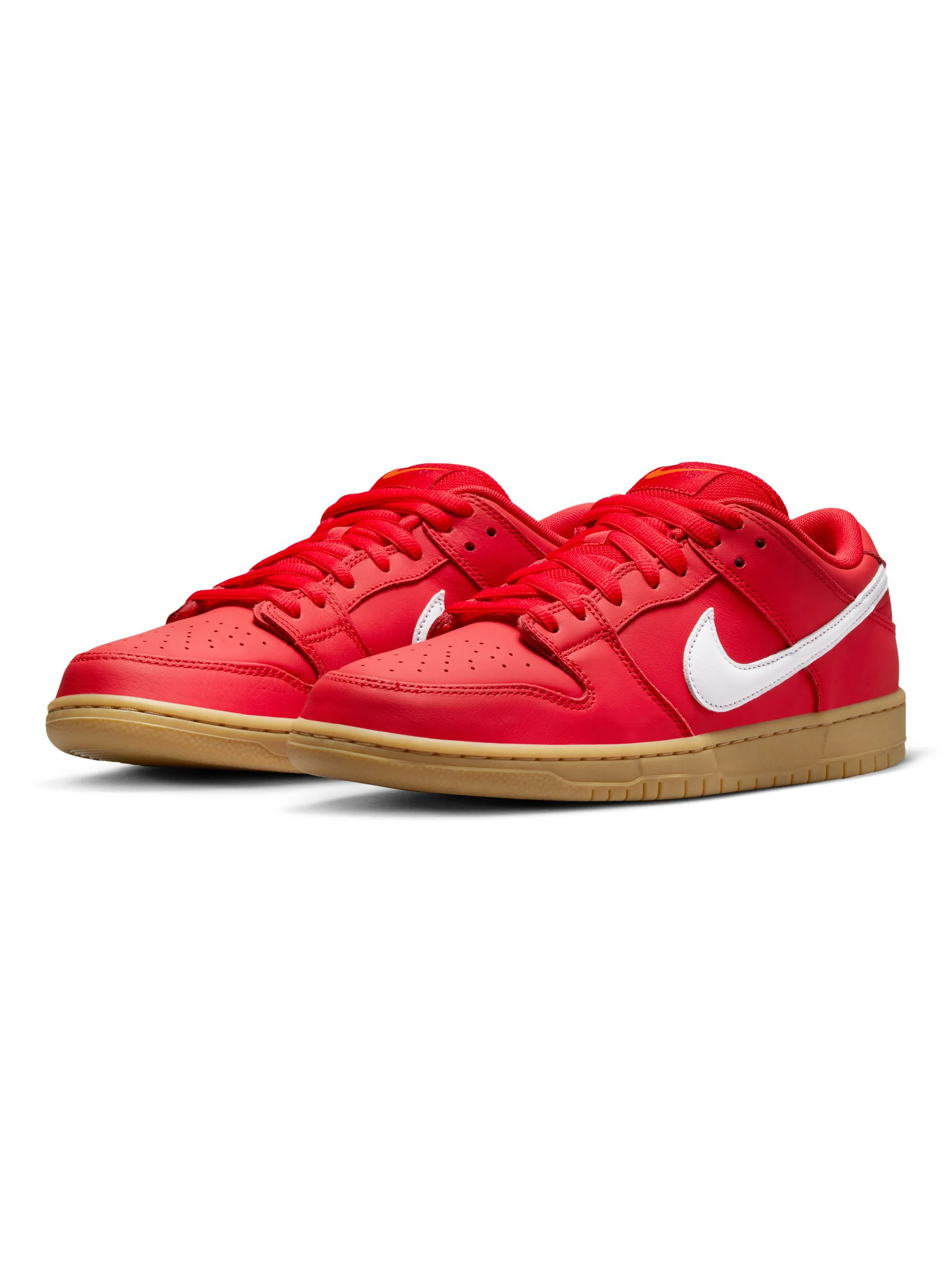NIke Sb Dunk Low Pro Orange Label - University Red / White / Gum - Image 2