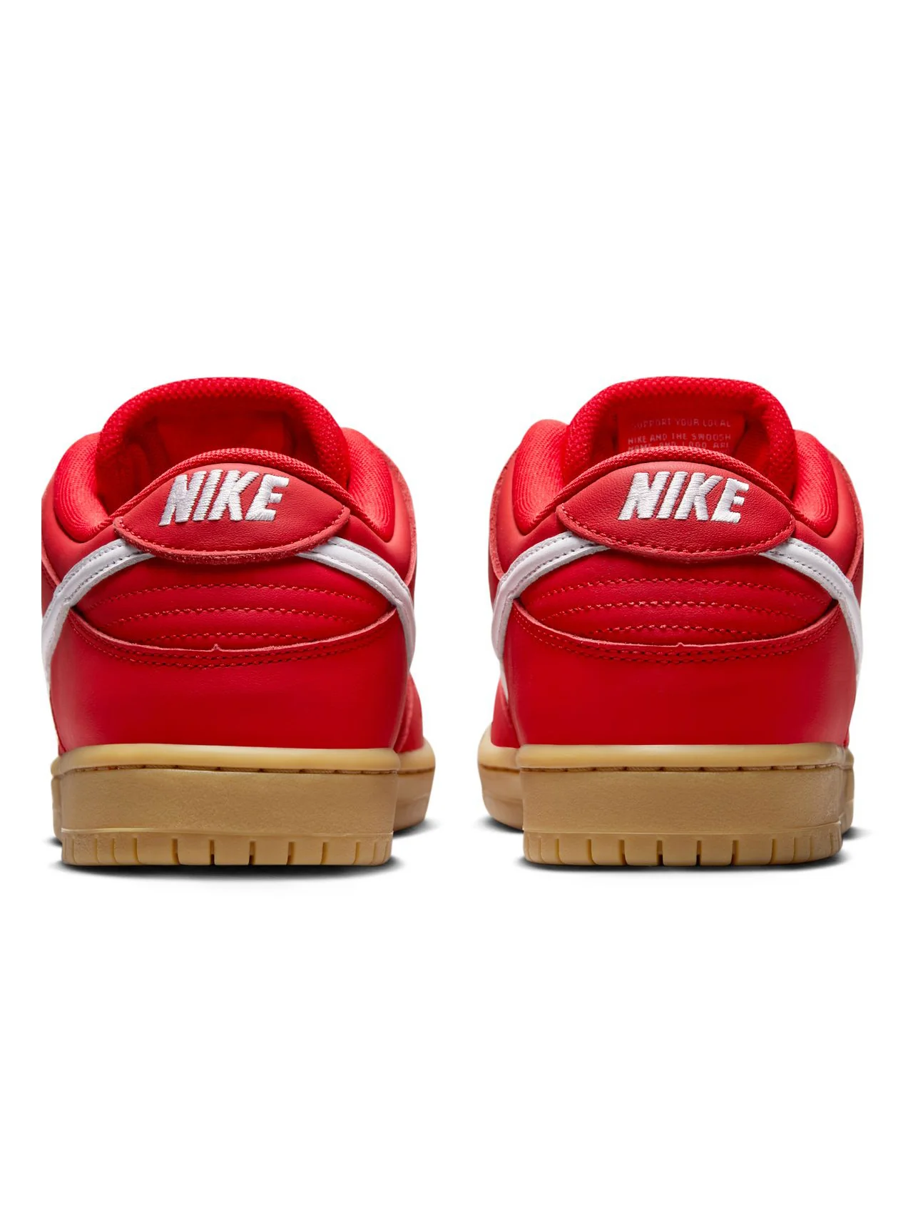 NIke Sb Dunk Low Pro Orange Label - University Red / White / Gum - Image 4