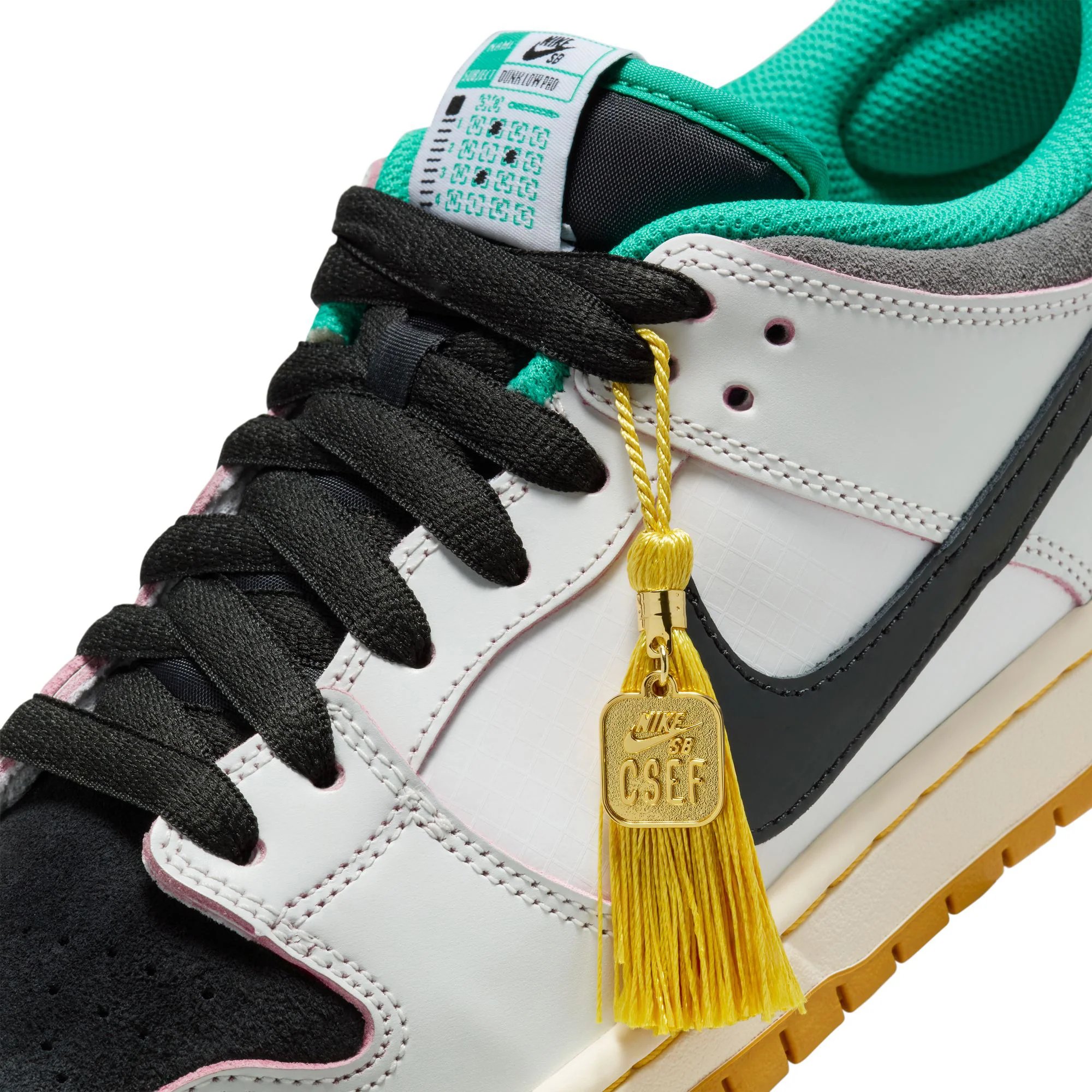 Nike SB Dunk Low Pro Qs - CSEF White / Black / Iron - Image 7