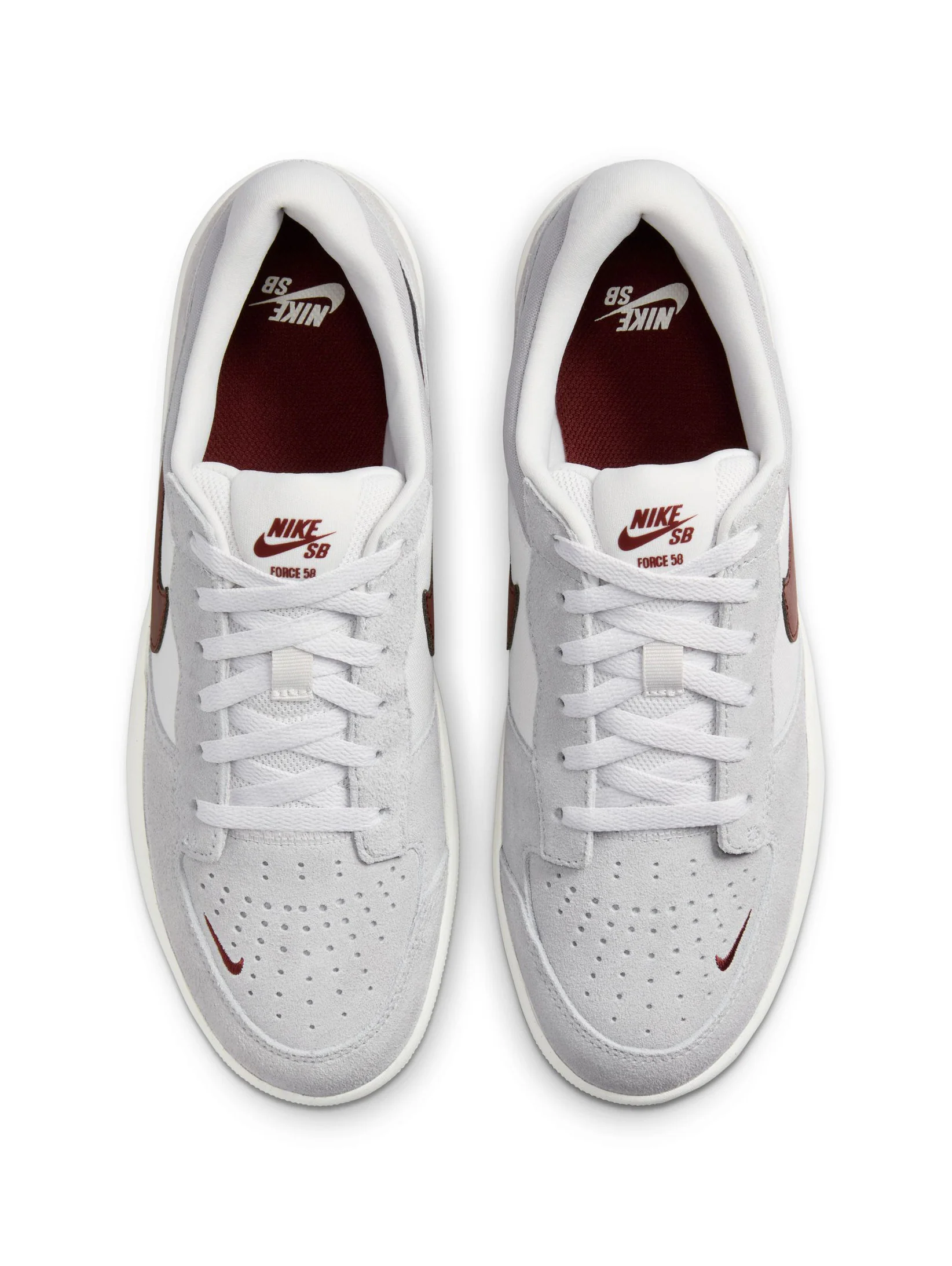 Nike Sb Force 58 - Platinum Tint / Dark Team Red - Image 3