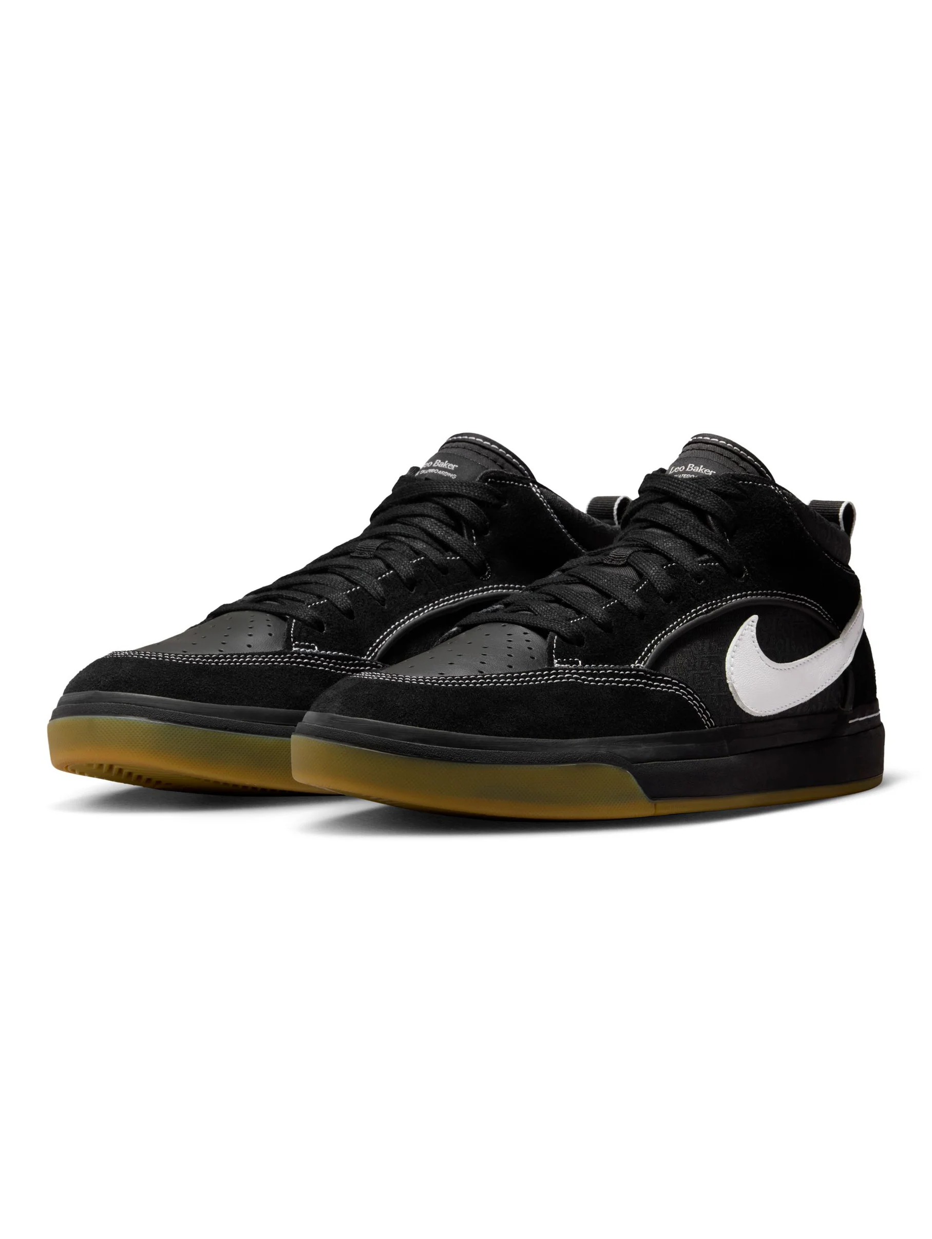 Nike SB React Leo - Black / White / Gum - Image 2