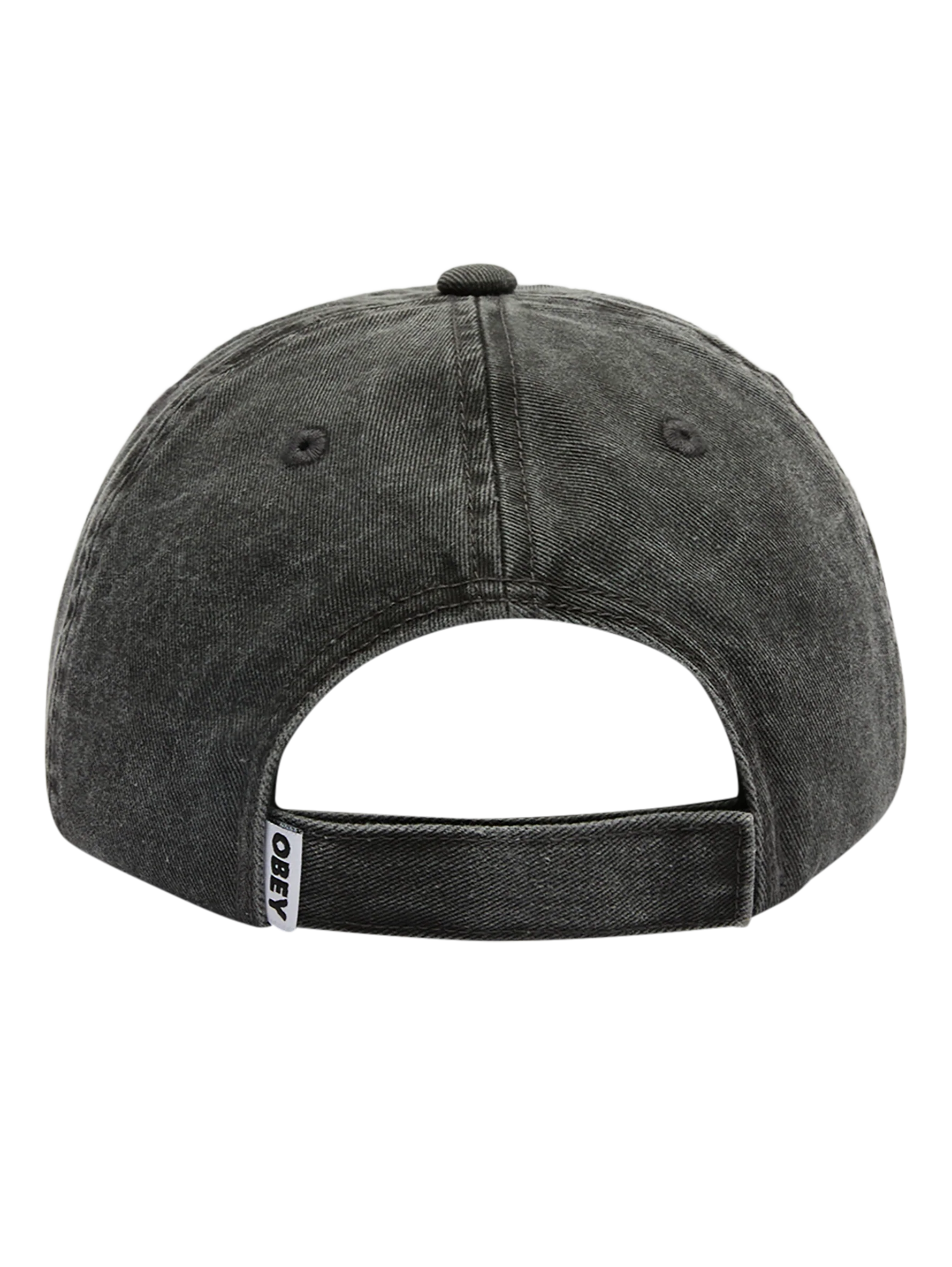 Obey Records 6 Panel Hat - Black - Image 2