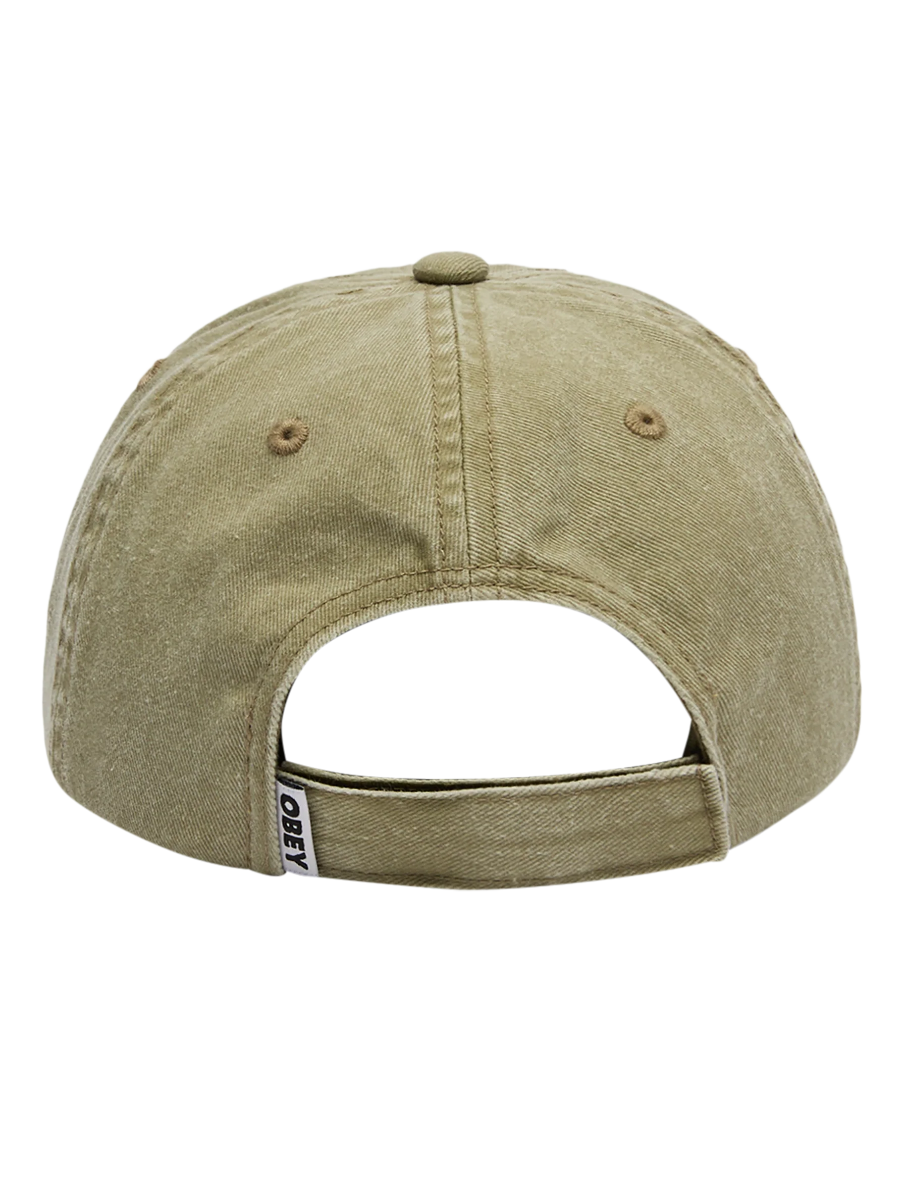 Obey Records 6 Panel Hat - Khaki - Image 2