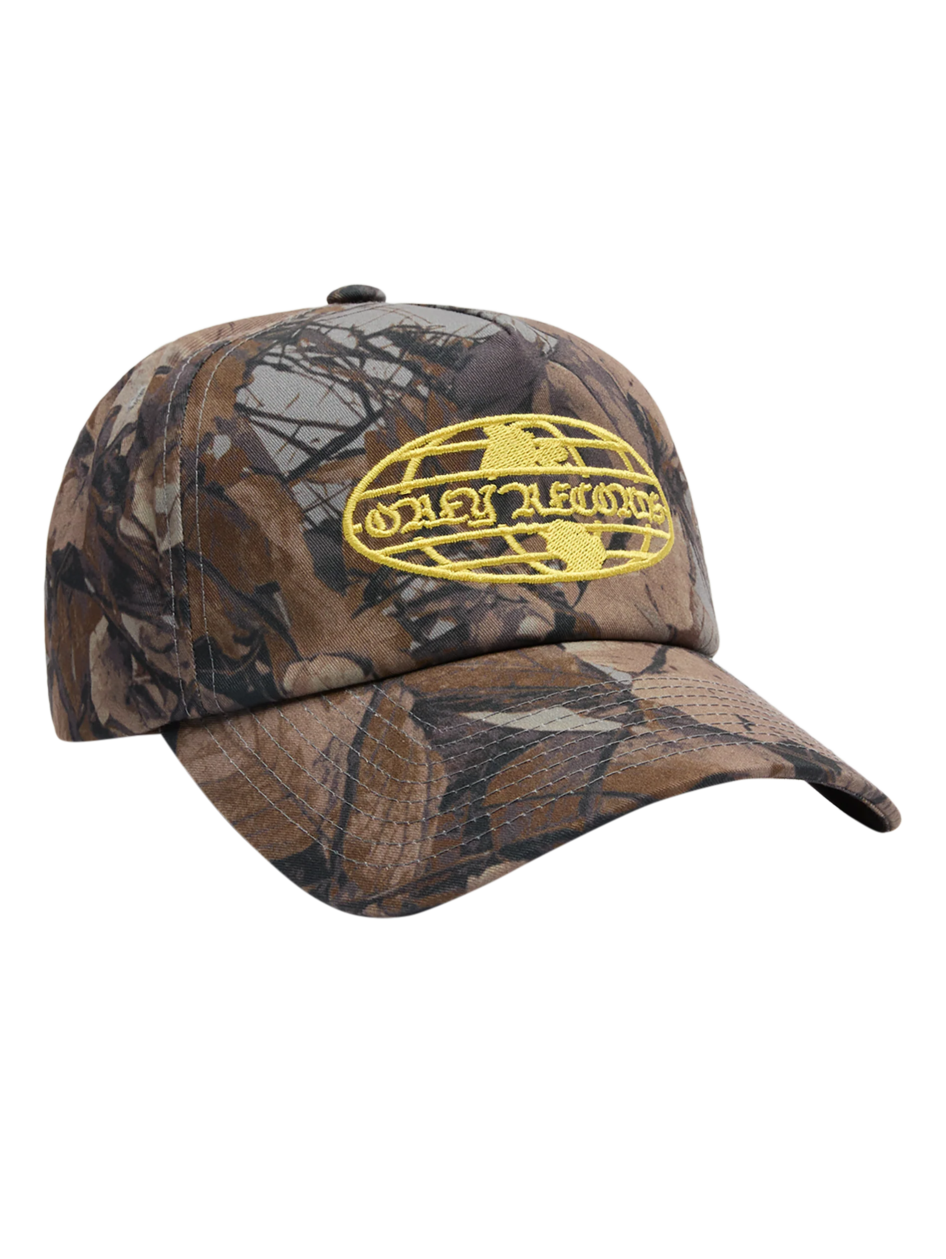 Obey World Records 5 Panel Hat - Fence Camo