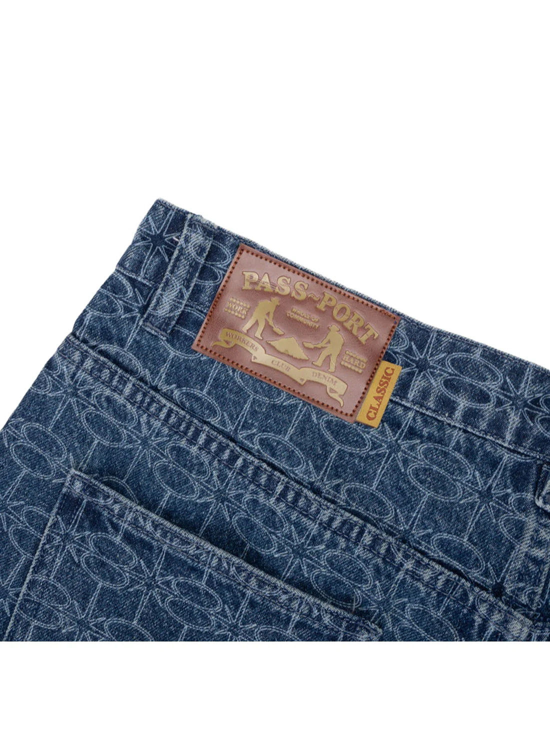 Passport Soap Sparkle Workers Club Jean Short - Washed Dark Indigo - Image 2
