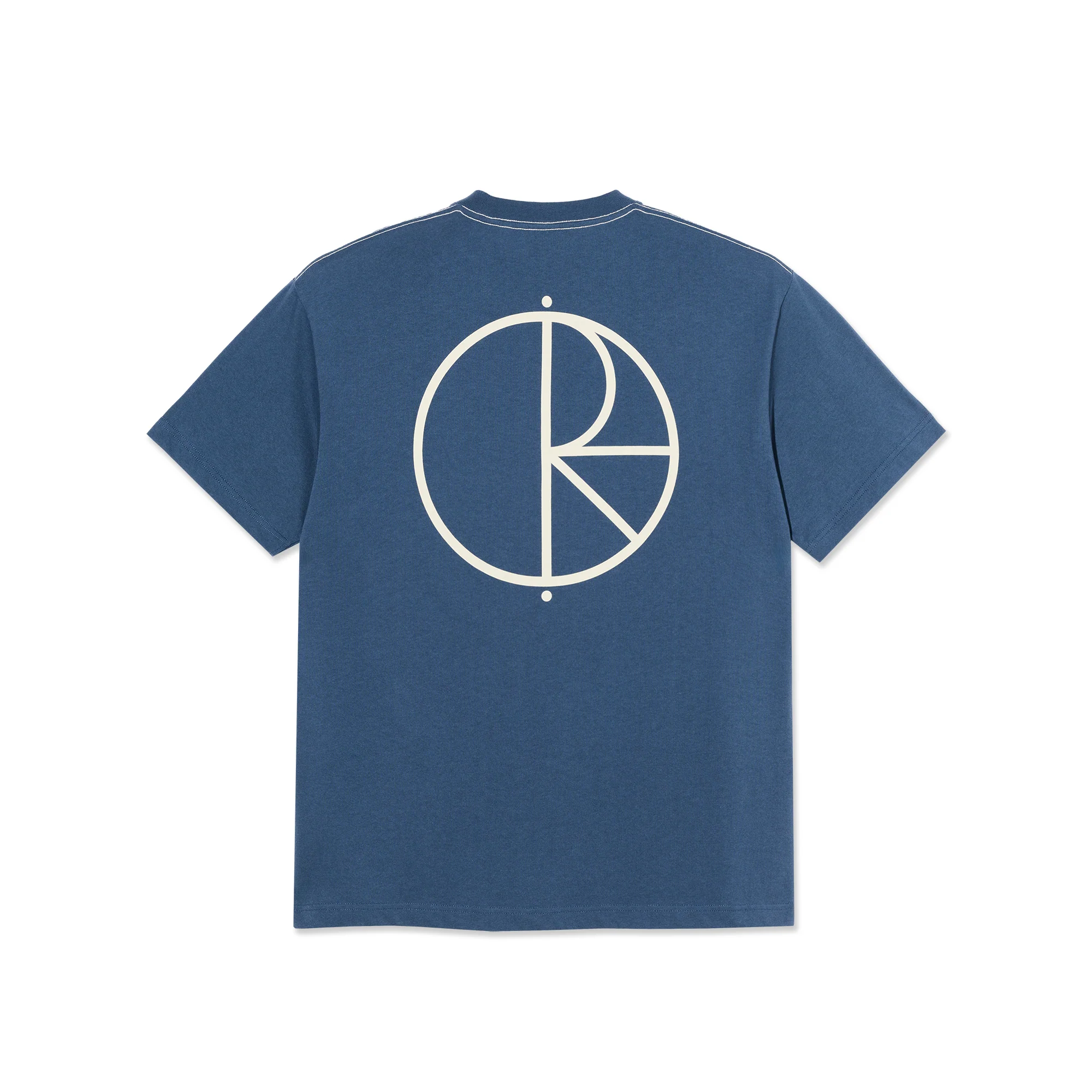 Polar Contrast Tee Stroke Logo - Grey Blue