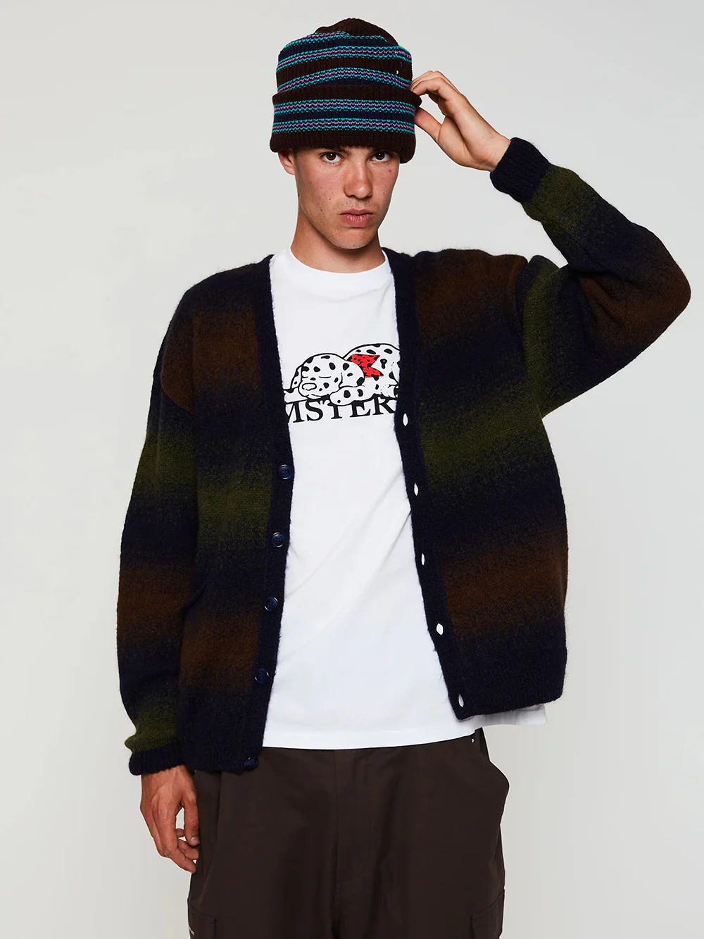 Pop Striped Knitted Cardigan - Image 3