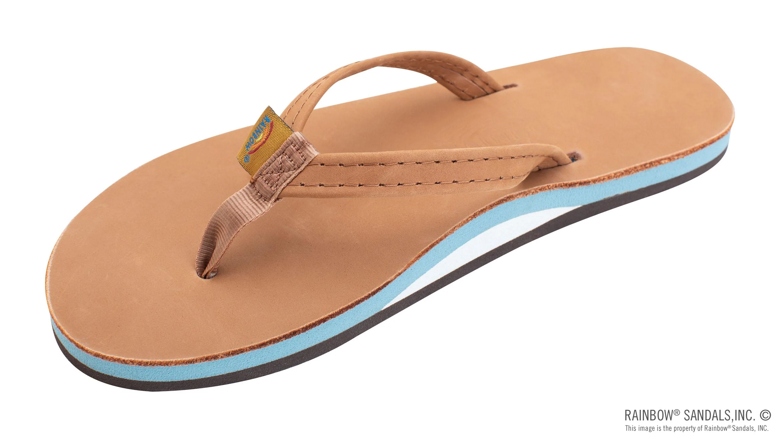 Rainbow Women's Premier Leather - Tan / Blue - Image 3