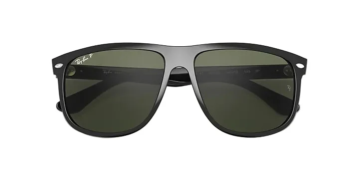 Ray-Ban Boyfriend - Black w/ Dark Green Polar - Image 5