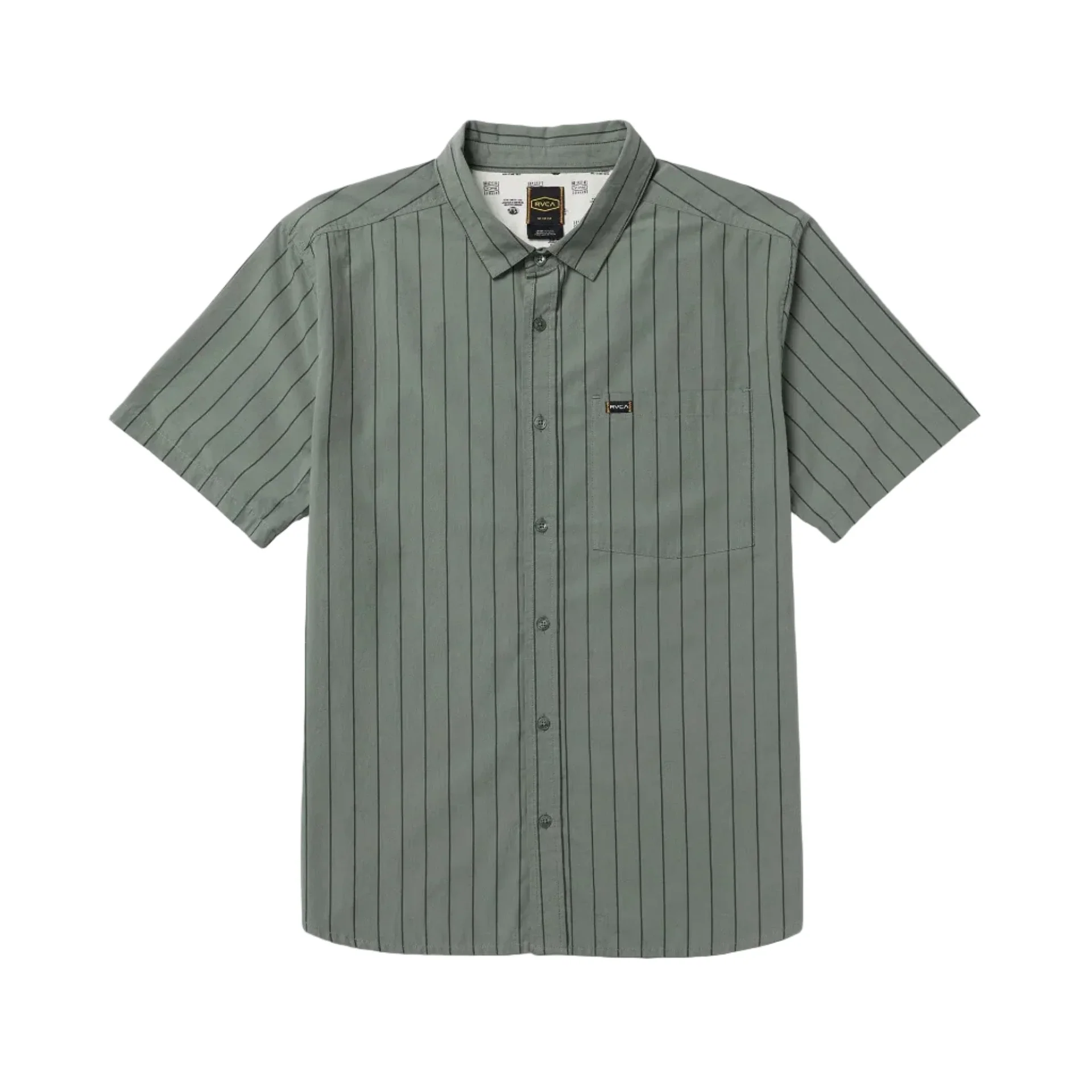 RVCA Dayshift Workwear Stripe SS - Sage Leaf