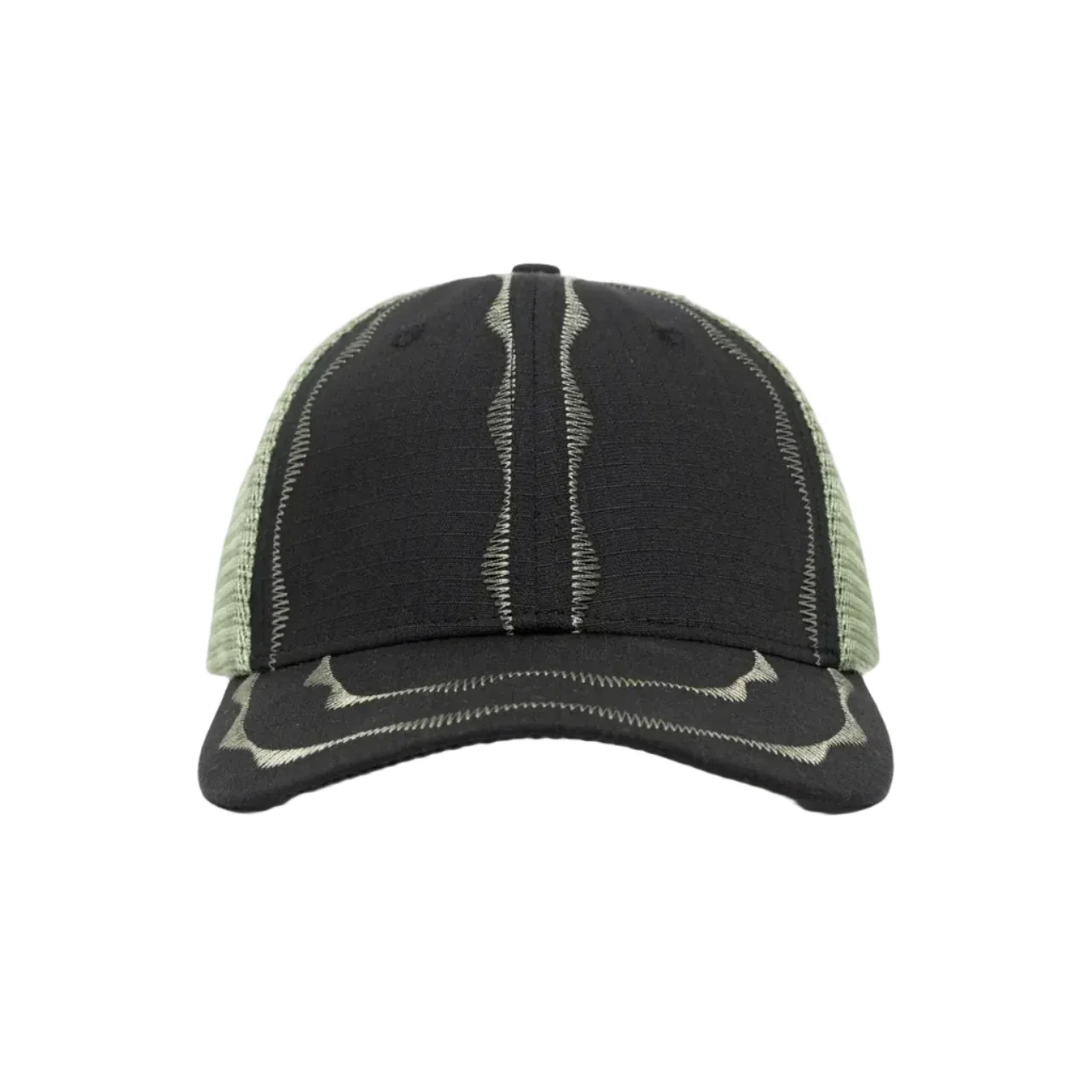 Sexhippies Welder's Stitch Trucker Hat - Black / Sage - Image 2