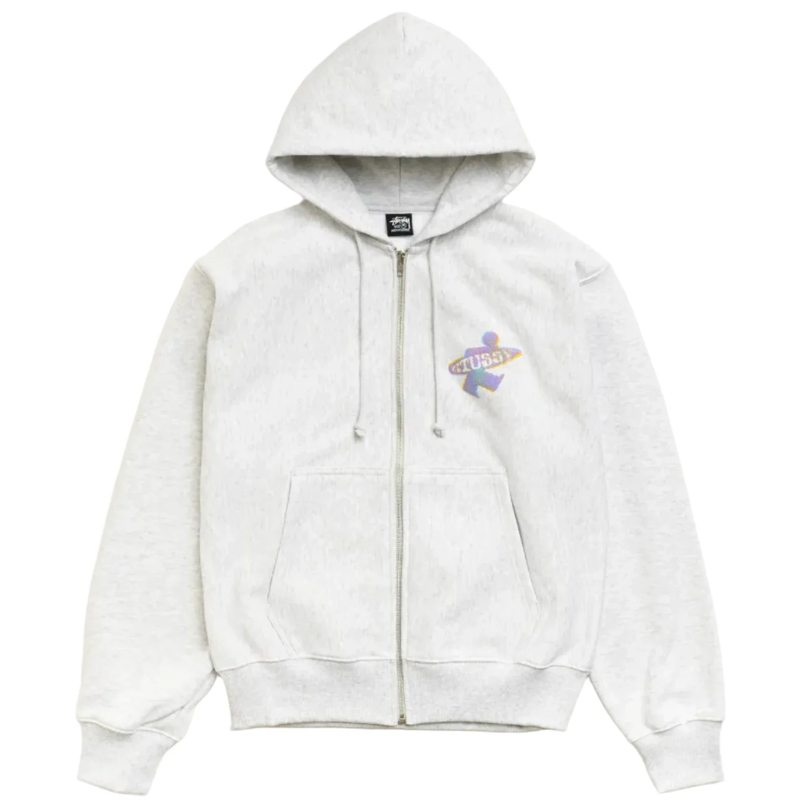 Stussy Dot Surf Zip Hood - Ash Heather - Image 2