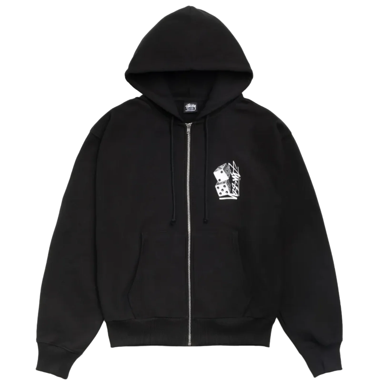 Stussy Tall Dice Zip Hood - Black - Image 2