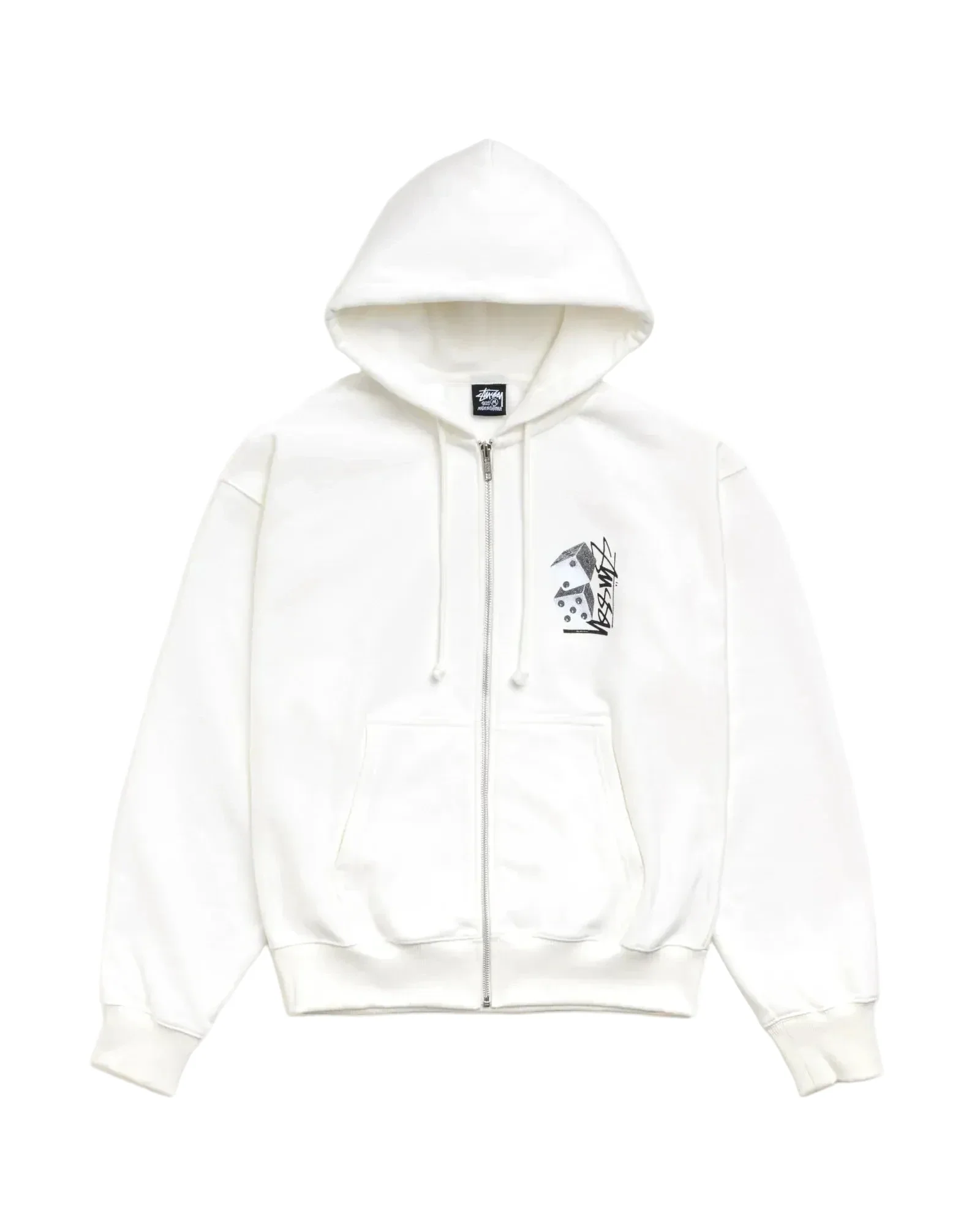Stussy Tall Dice Zip Hood - Off White - Image 2
