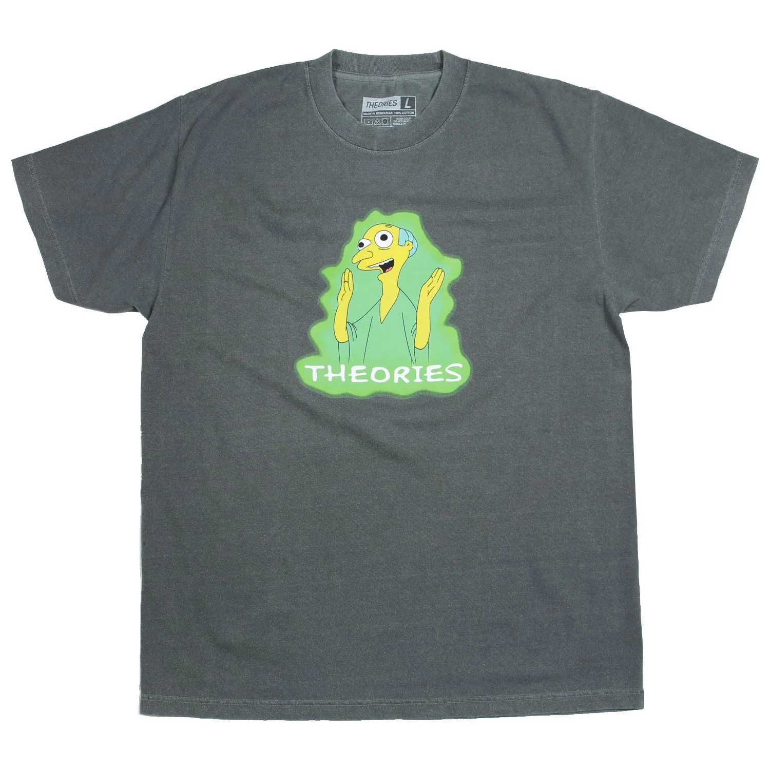Theories Healthy Green Glow Tee - Washed Black