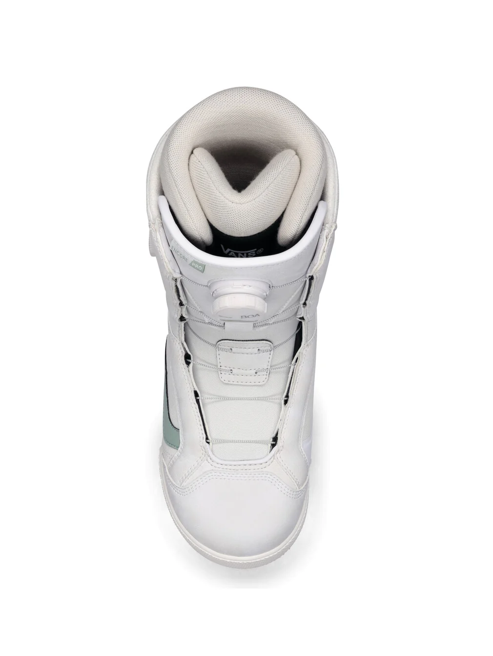 2026 Vans Encore Pro 30th Anniversary Womens Snowboard Boot - White / Grey Olive - Image 3