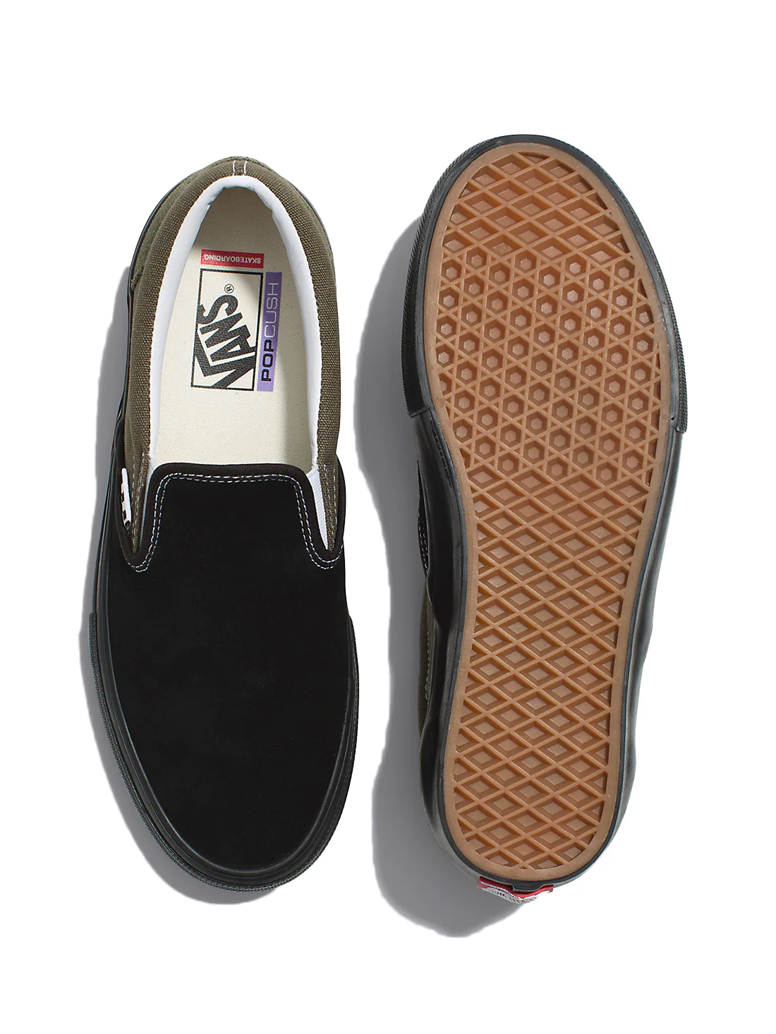 Vans Skate Slip On-Black/Green - Image 2