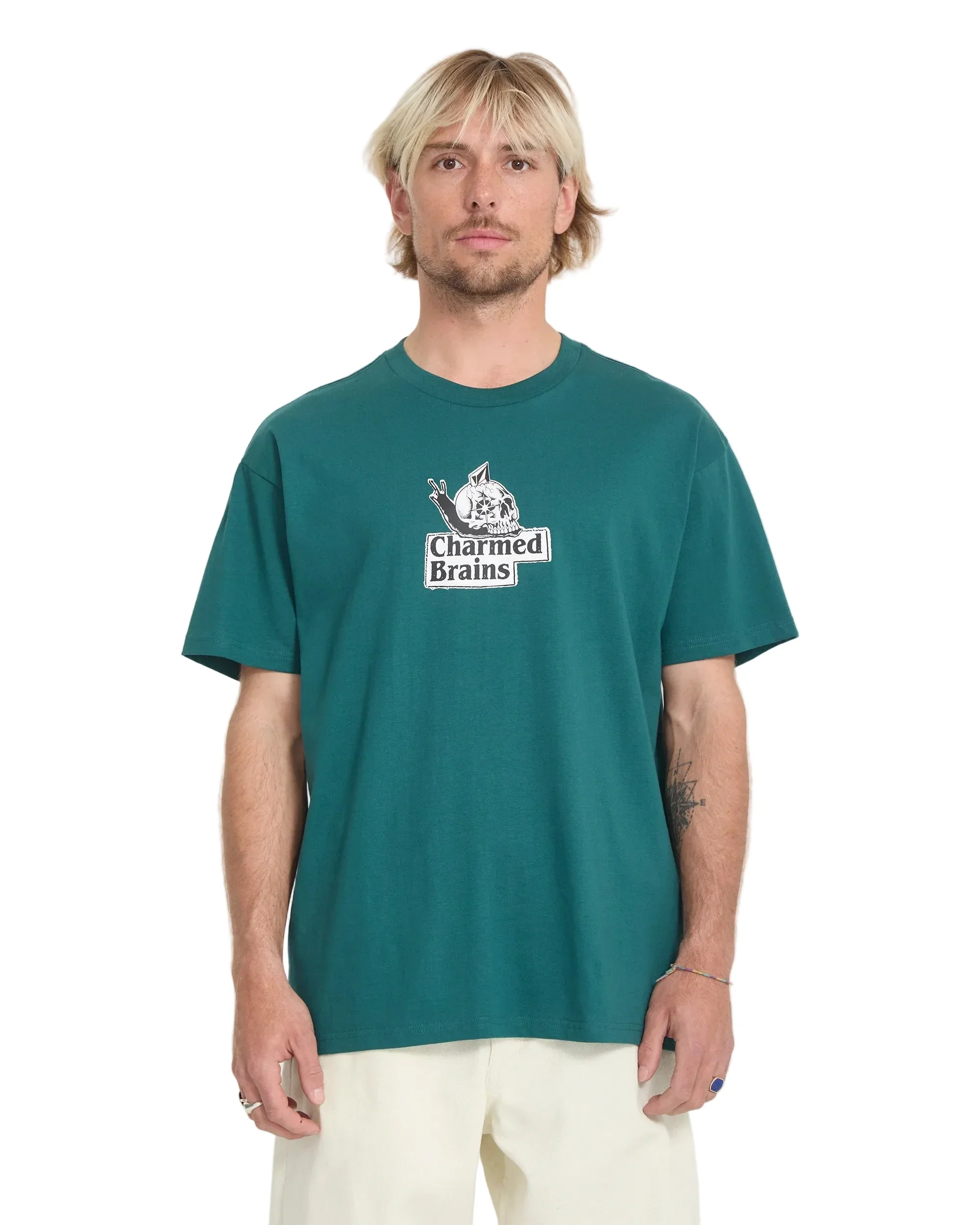 Volcom Charmed Brains Tee - Rifle Green