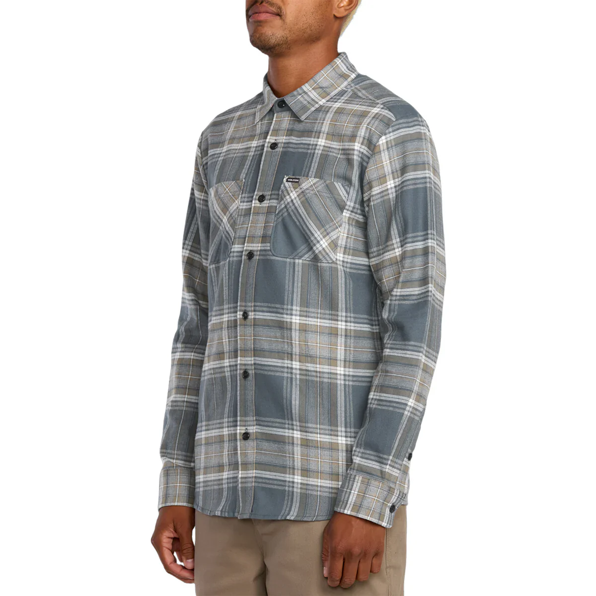 Volcom Netastone Flannel LS - Dark Slate - Image 2