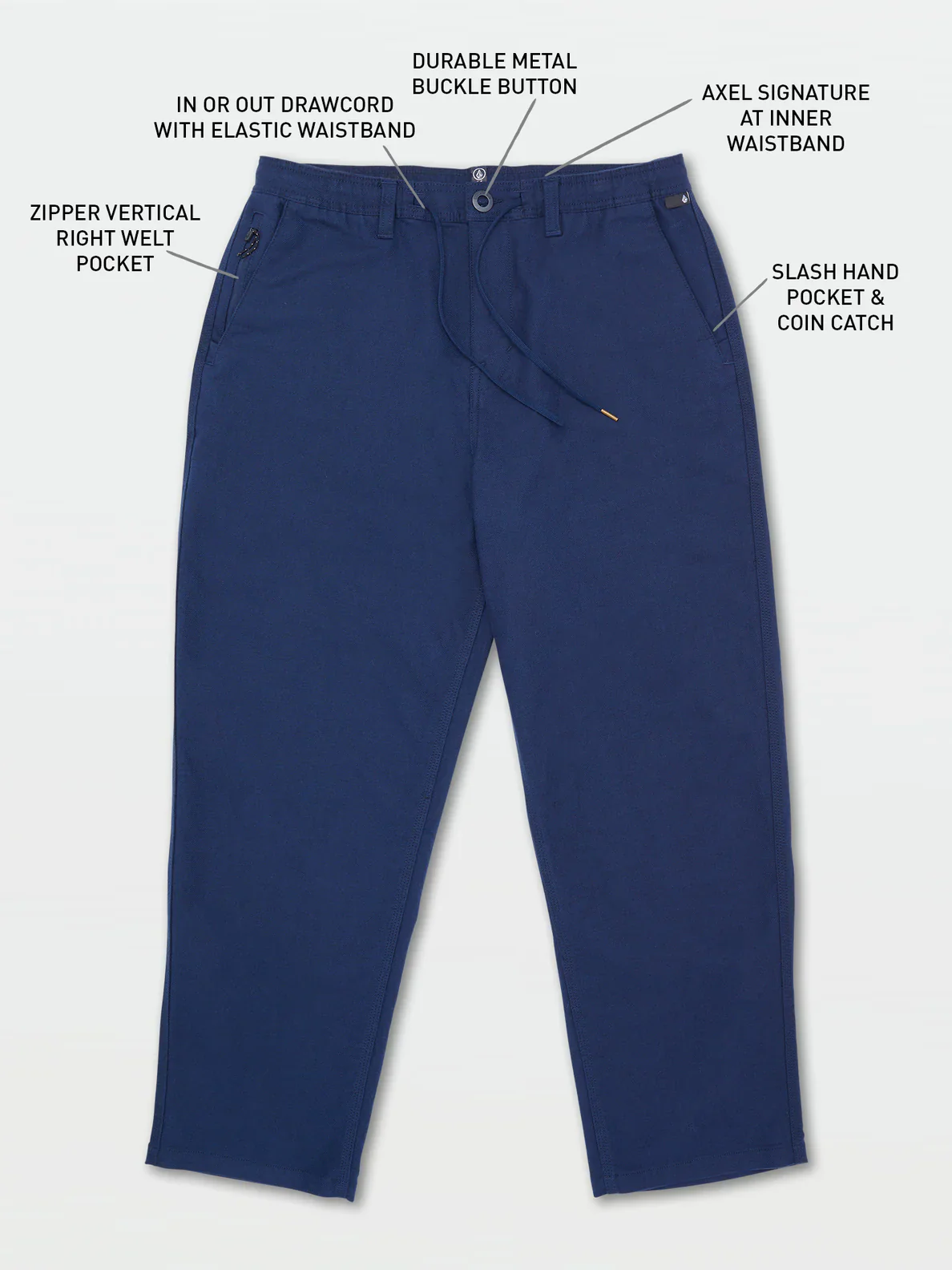 Volcom Skate Vitals Axel Loose Tapered Pants - Image 3